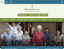 Tablet Screenshot of birchwoodseniorliving.com